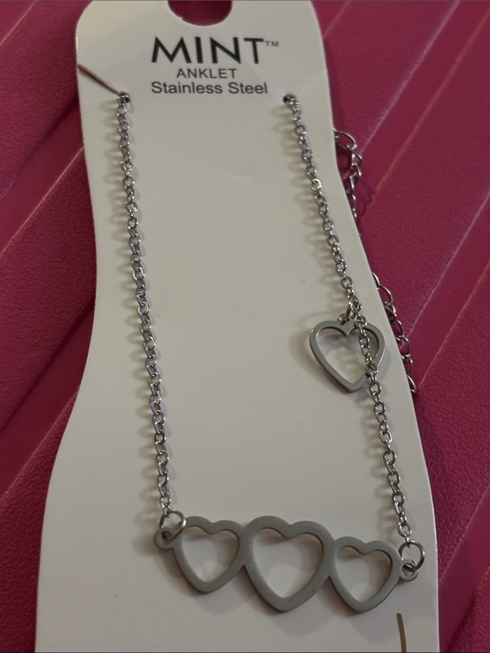 Stainless Steel Heart Anklet 🆕 - Picture 3 of 3